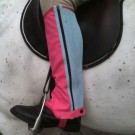 Adults Pink/Blue Washable Half Chaps - Clearance